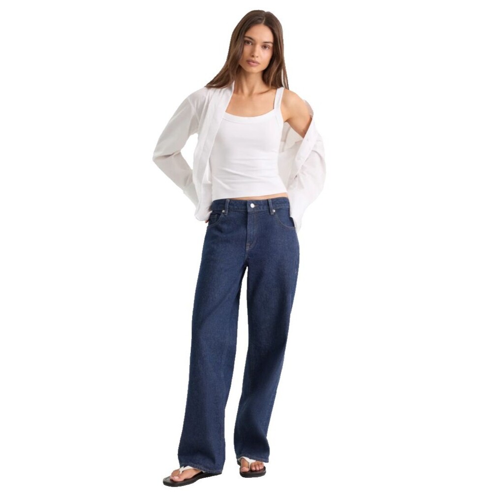 Good American Low Relaxed Straight Jeans  10/30  NWT  Rinse Wash Baggy Easy Fit